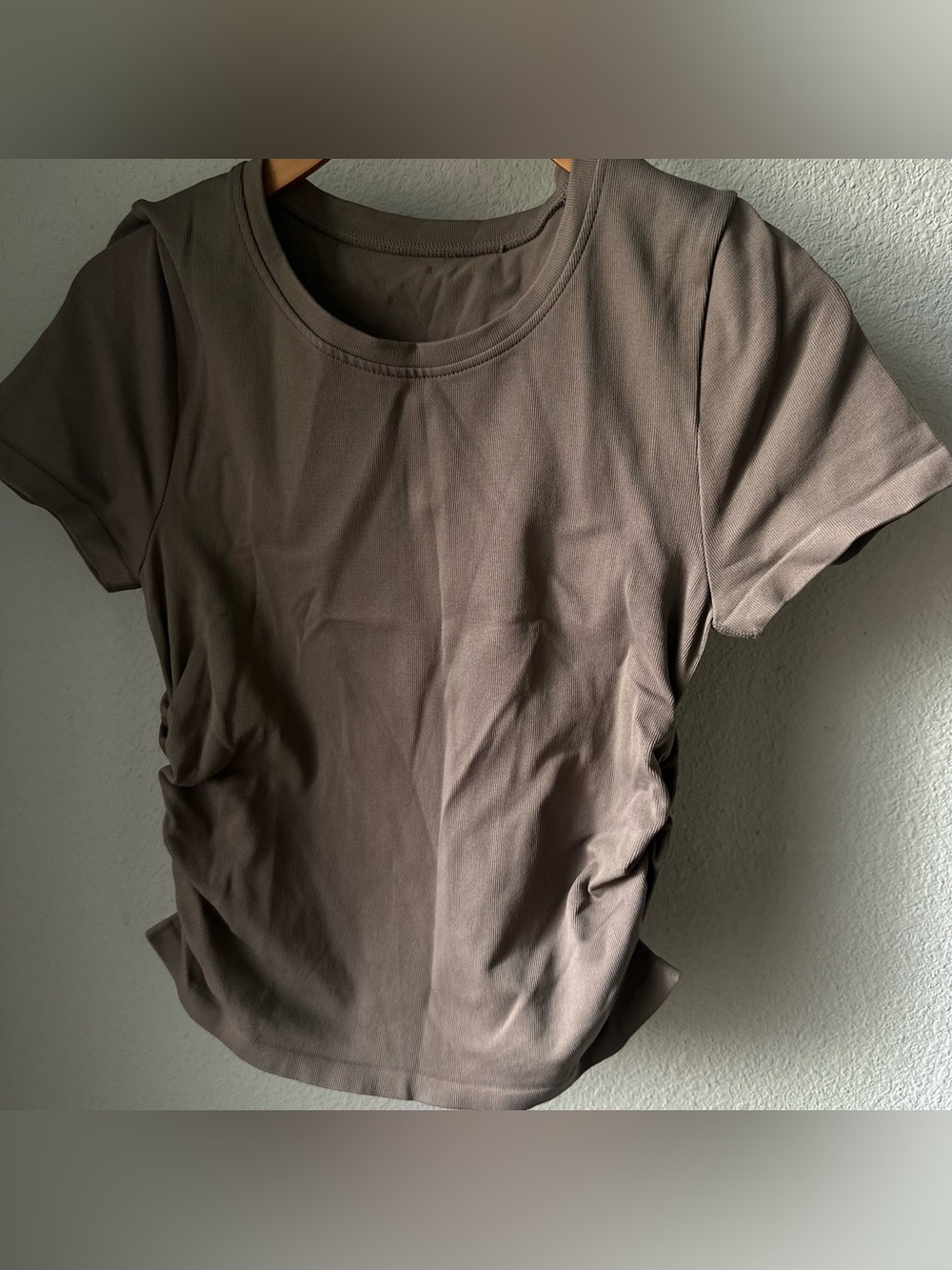 Women’s Short Sleeve Crewneck Top - Taupe